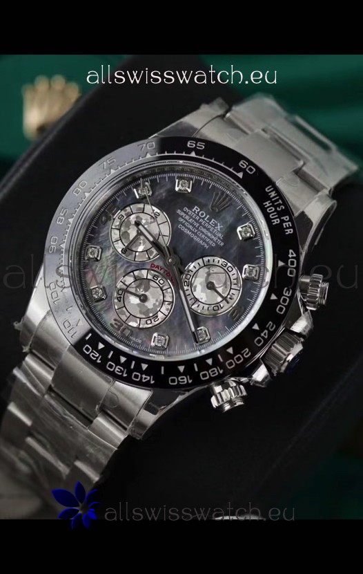 Rolex Daytona Super Clone White Gold Casing Pearl Dial Cal.4131 Movement Watch Ceramic Bezel