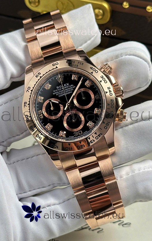 Rolex Daytona Super Clone REF.126505 Cal 4131 1:1 Swiss Replica Watch - 904L Steel Rose Gold