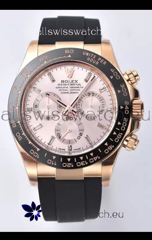 Rolex Cosmograph Daytona M116515ln-0061 Rose Gold Sundust Dial Original Cal.4130 Movement - 904L Steel Watch