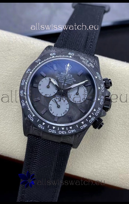 Rolex Daytona DiW All Carbon Graphite Edition Watch - Forged Cabon Casing 1:1 Mirror Replica