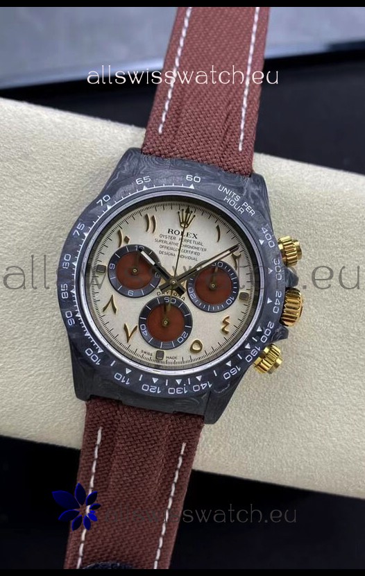 Rolex Daytona DiW Desert Eagle Arabic Edition Watch - Forged Cabon Casing 1:1 Mirror Replica