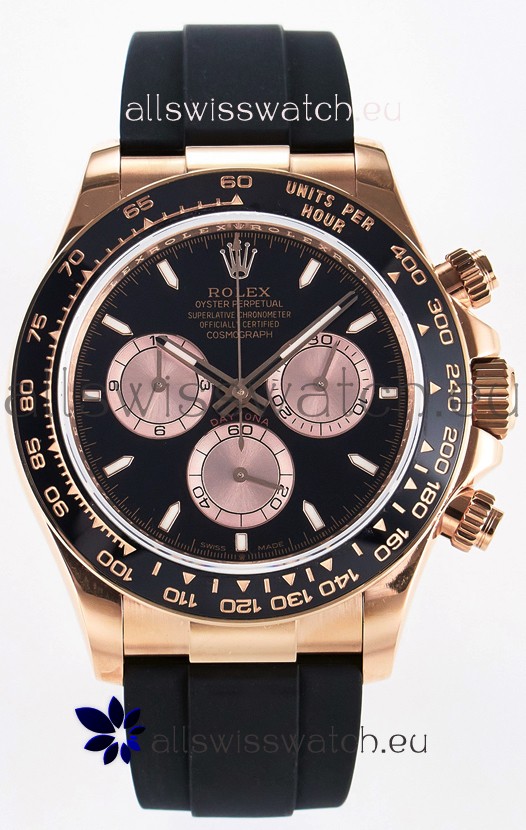 Rolex Cosmograph Daytona M126515 Rose Gold Black Dial Original Cal.4131 Movement Watch 