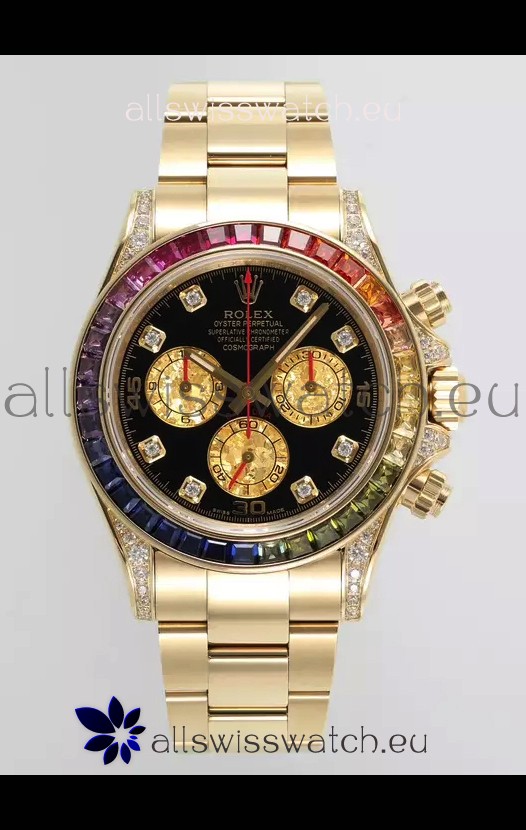 Rolex Cosmograph Daytona 116598BROW Yellow Gold Original Cal.4130 Movement 