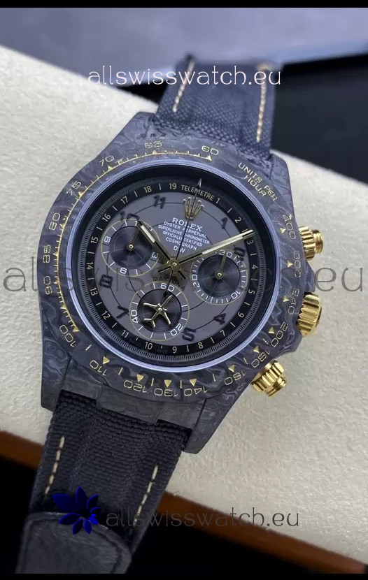 Rolex Cosmograph Daytona DiW AVIA GREY Edition Carbon Fiber Watch - Cal.4130 Movement 