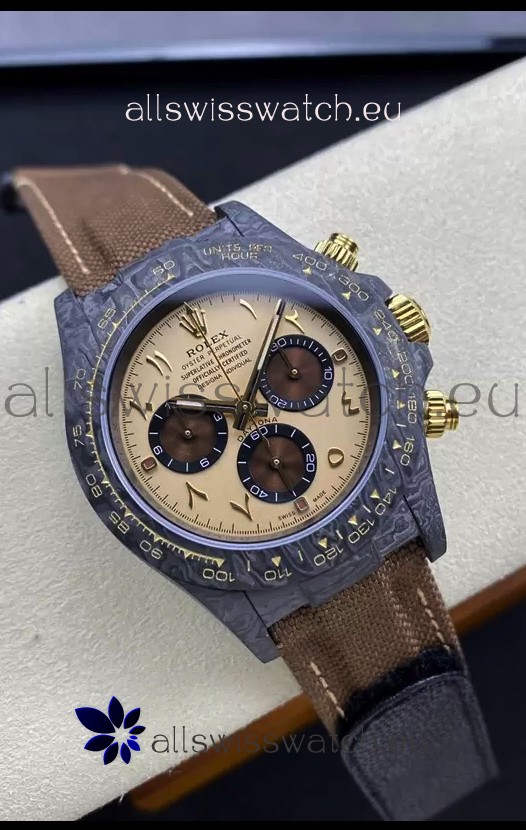 Rolex Daytona DiW Desert Eagle Arabic Edition Watch - Forged Cabon Casing 1:1 Mirror Replica