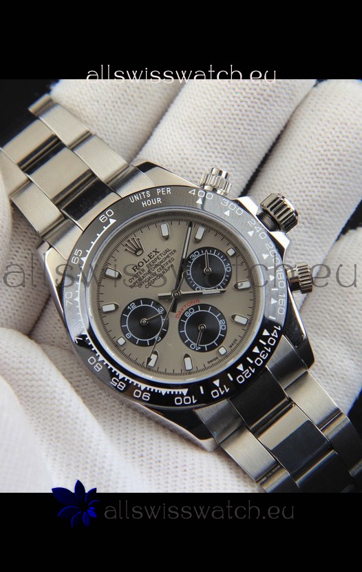 Rolex Daytona Japanese Movement Replica Watch in Grey Dial - Ceramic Bezel 