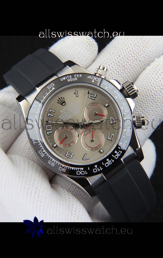 Rolex Daytona Japanese Movement Steel Casing Replica Watch in Grey Dial