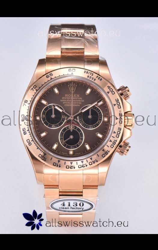 Rolex Cosmograph Daytona M116505-0013 Rose Gold Original Cal.4130 Movement - 904L Steel Watch