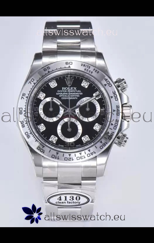 Rolex Cosmograph Daytona M116509-0055 Original Cal.4130 Movement - 904L Steel Watch Black Dial