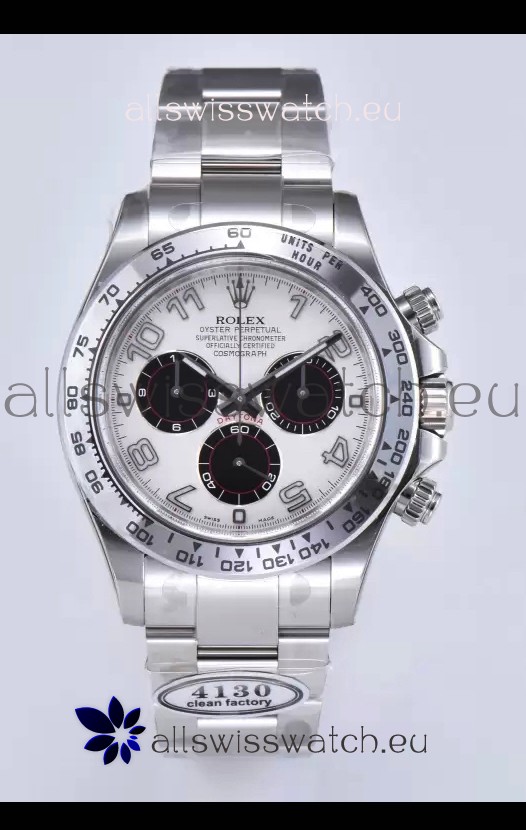 Rolex Cosmograph Daytona Panda M116519 Original Cal.4130 Movement - 904L Steel Watch White Dial