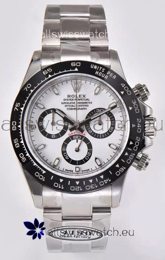 Rolex Cosmograph Daytona M116500LN Original Cal.4130 Movement - 904L Steel Watch in White Dial