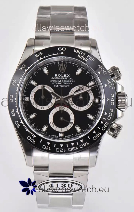 Rolex Cosmograph Daytona M116500LN Original Cal.4130 Movement - 904L Steel Watch in Black Dial