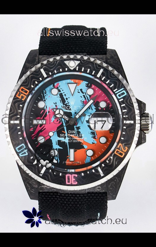 Rolex GMT Masters II Super Clone DiW Edition Swiss Replica Lightweight Carbon Casing Watch 