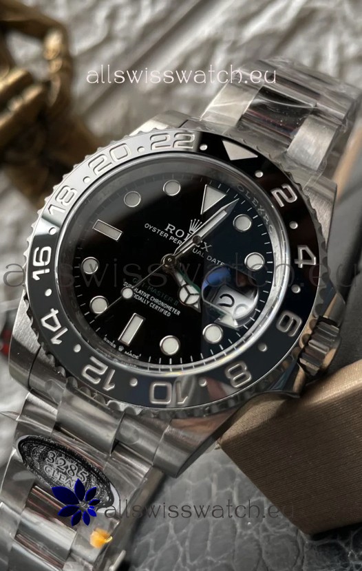 Rolex GMT Masters II 126710GRNR "Bruce Wayne" 904L Steel Oyster Strap Swiss Replica Watch 