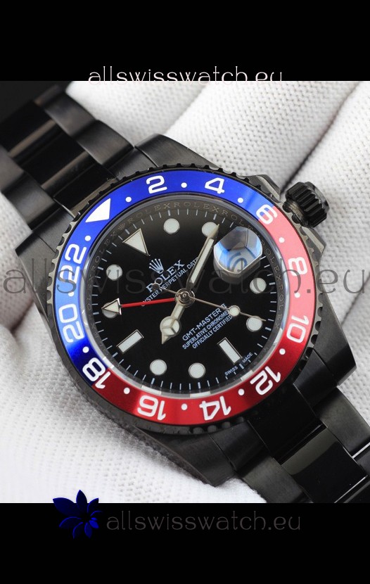 Rolex GMT Masters II Japanese Movement Replica Watch in PVD Casing 