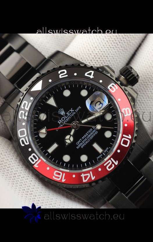 Rolex GMT Masters II Japanese Movement Replica Watch in PVD Casing 