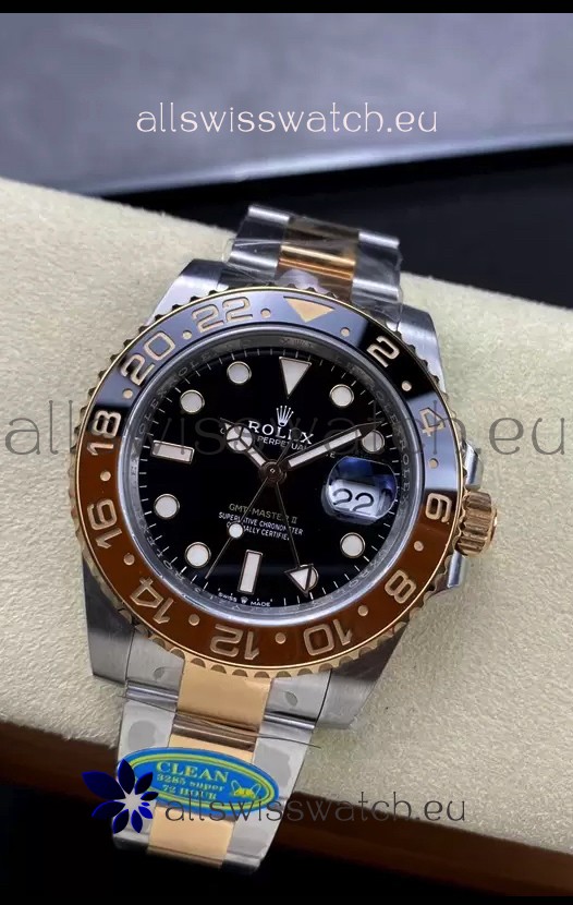 Rolex GMT Masters II M126711CHNR-0002 Everose Two Tone Gold Swiss Replica 1:1 Mirror Watch