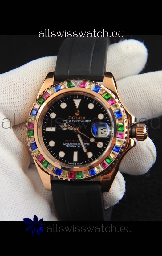 Rolex Yachtmaster Everrose Gold Japanese Replica Watch - 40MM