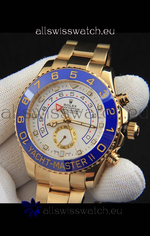 Rolex Yachtmater II Japanese Movement Replica Watch 44M Yellow Gold