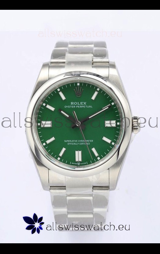 Rolex Oyster Perpetual REF#126000 36MM Swiss Movement Swiss Replica Green Dial 904L Steel 1:1 Mirror Replica Watch