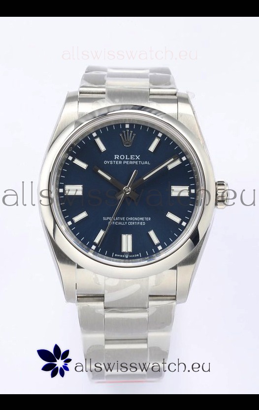Rolex Oyster Perpetual REF#126000 36MM Swiss Movement Swiss Replica Blue Dial 904L Steel 1:1 Mirror Replica Watch