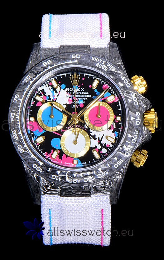 Rolex Daytona DiW Motley Lady Unique Forged Carbon Casing Swiss Replica Watch