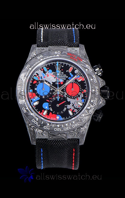 Rolex Daytona DiW Edition Multicolored Dial Edition Forged Cabon Casing 1:1 Mirror Replica