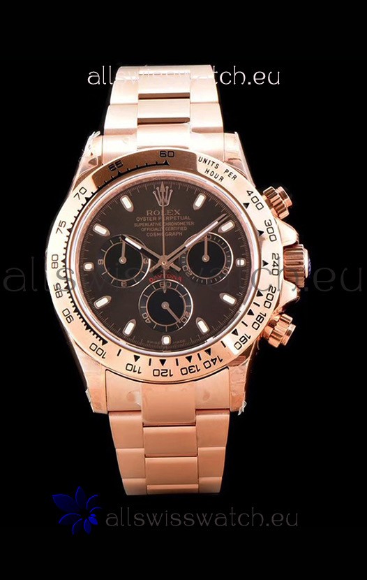 Rolex Daytona 116505 Rose Gold Original Cal.4130 Movement - 1:1 Mirror 904L Steel Watch