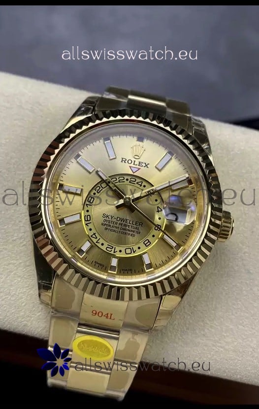 Rolex Sky-Dweller Yellow Gold Oyster 42MM 1:1 Mirror Replica Watch