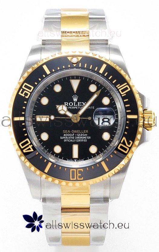 Rolex Sea-Dweller Super Clone 126603 Swiss Replica Watch 1:1 Mirror Replica in Two Tone Casing 904L Steel