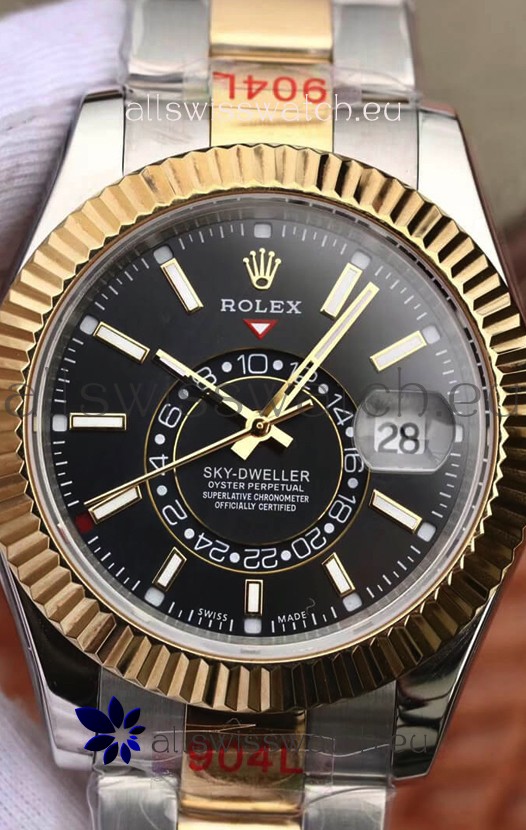 Rolex Sky-Dweller Oystersteel and Yellow Gold Oyster 42MM 1:1 Mirror Replica Watch 