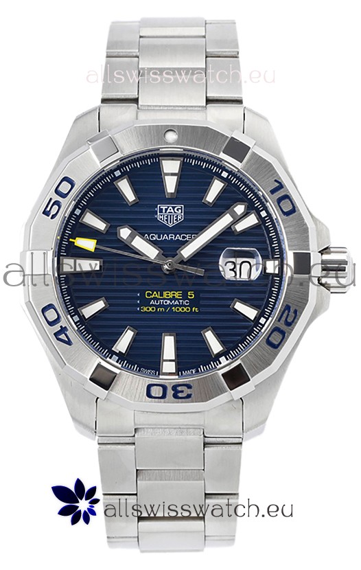 Tag Heuer Aquaracer Calibre 5 1:1 Mirror Replica Watch Blue Dial 904L Steel 44MM