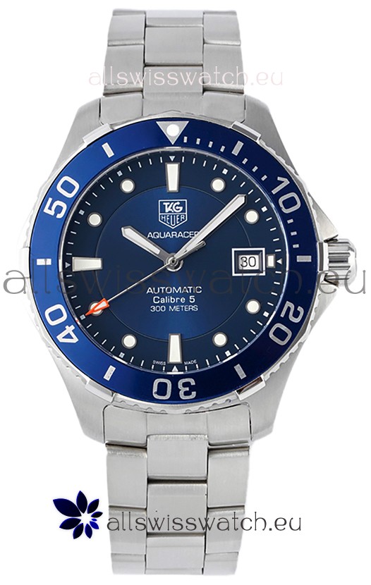Tag Heuer Aquaracer Calibre 5 1:1 Mirror Replica Watch Blue Dial 904L Steel 41MM