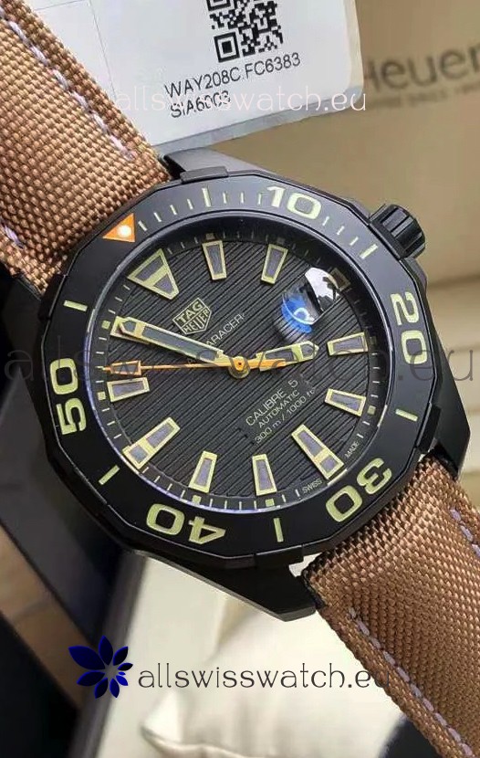 Tag Heuer Aquaracer Calibre 5 DLC Coating with Ceramic Bezel Swiss Replica 41MM