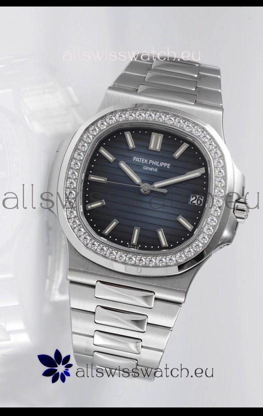 Patek Philippe Nautilus 5711 Swiss Replica Watch - 1:1 Mirror Quality with Diamonds Bezel