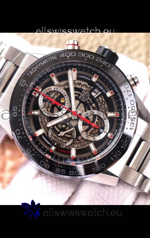 Tag Heuer Carrera Heuer 01 Swiss Replica Watch in Steel Casing/Strap