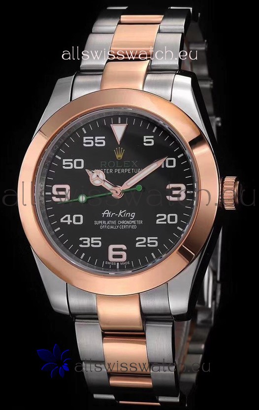 Rolex Air King 116900 904L Steel Rose Gold Told Tone - Ultimate Edition 2022 Swiss Replica Watch