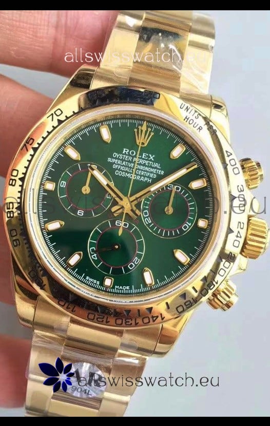 Rolex Cosmograph Daytona 116508 Yellow Gold Original Cal.4130 Movement - Improved Ultimate 904L Steel Watch