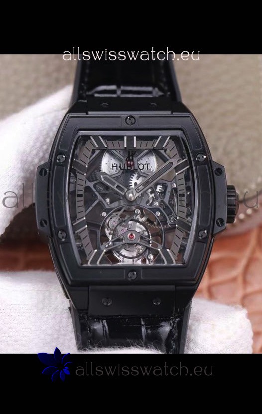 Hublot Masterpiece MP Edition Genuine Tourbillon Swiss Replica Watch in PVD Coating