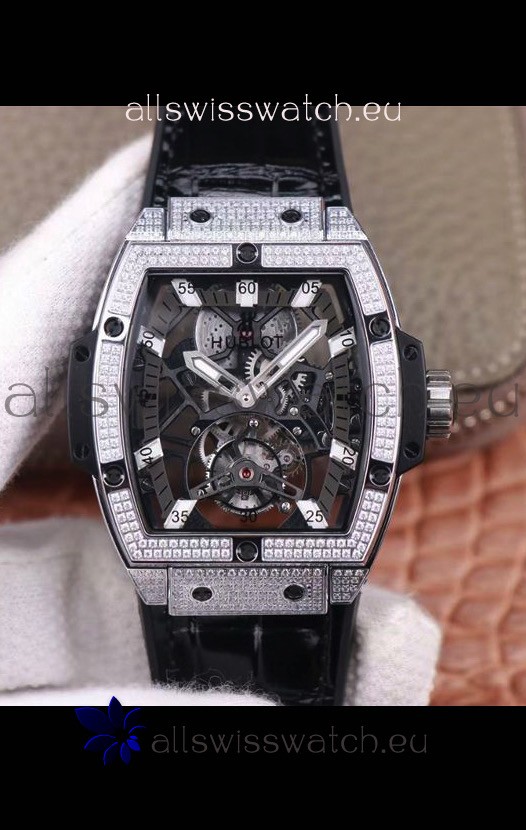 Hublot Masterpiece MP Edition Genuine Tourbillon Swiss Replica Watch in Steel Casing