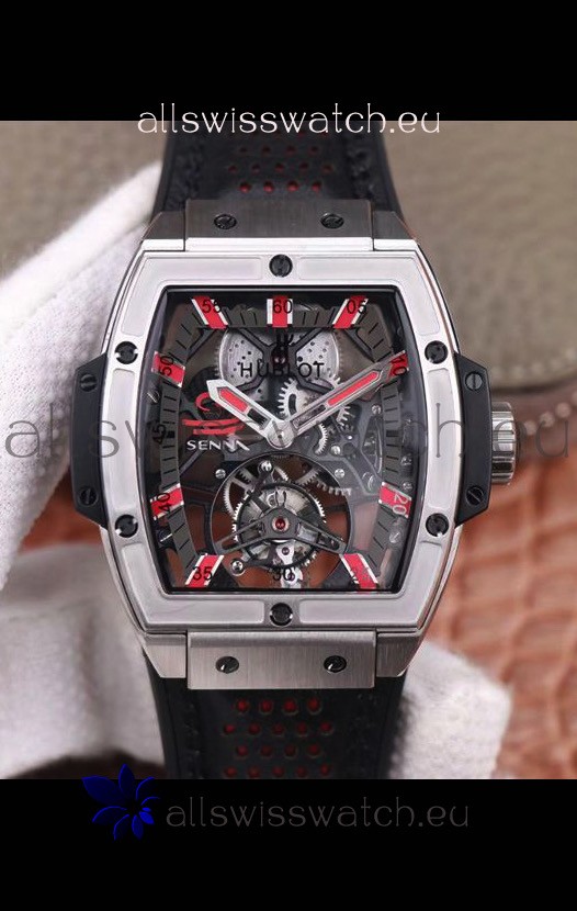 Hublot Masterpiece MP Senna Edition Genuine Tourbillon Swiss Replica Watch in Titanium Casing