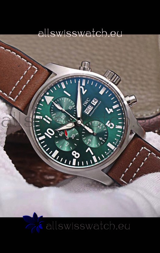 IWC Pilot Chronograph Edition Green Dial 1:1 Mirror Replica Watch