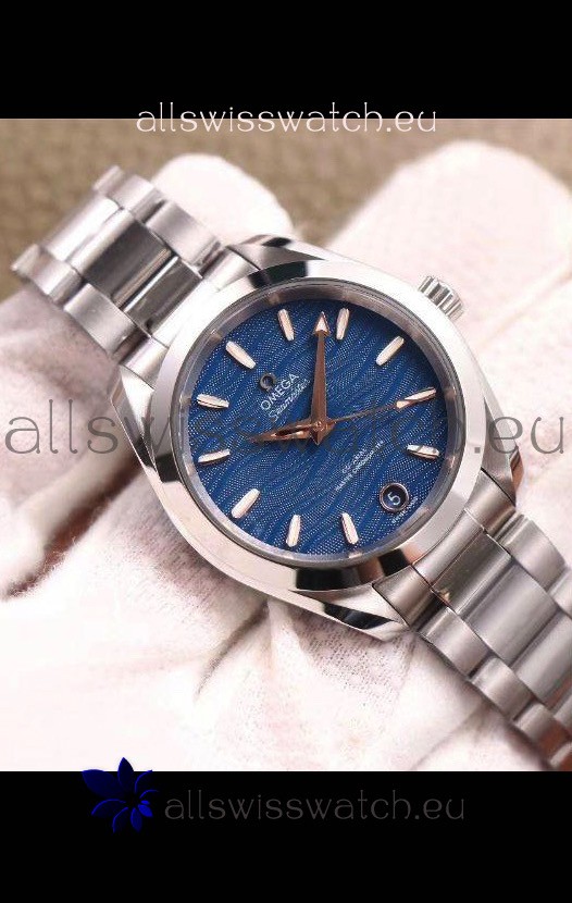 Omega Seamaster Aquaterra 150M 34MM Swiss Replica Watch in Blue Dial