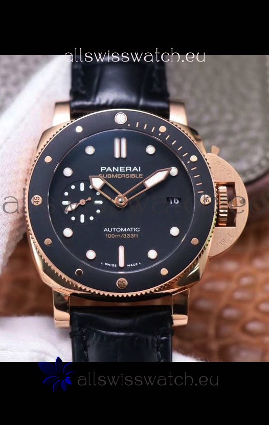 Panerai Submersible PAM974 Rose Gold 1:1 Mirror Quality Replica Swiss P9010 Movement