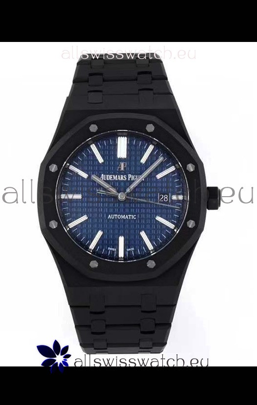 Audemars Piguet Royal Oak PVD Coated Swiss Replica Watch 3120 Swiss Movement - Blue Dial 