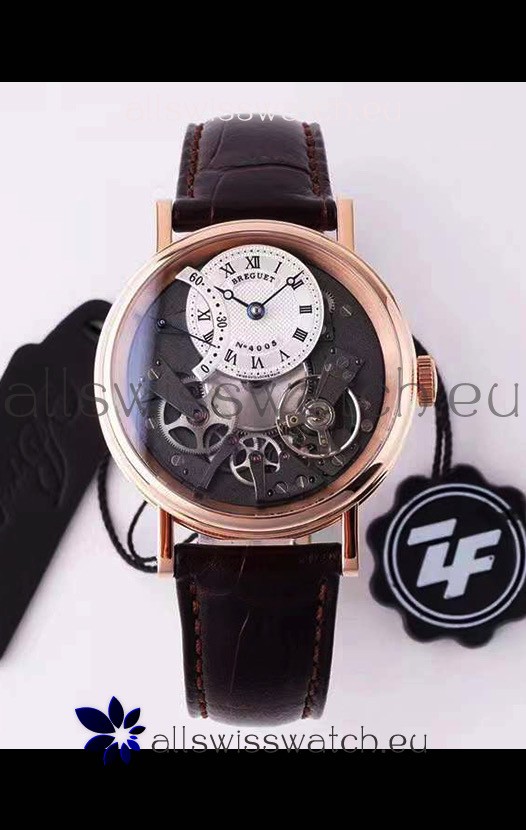 Breguet Tradition 7057BR/R9/9W6 Pink Gold Dual Tourbillon Swiss Replica Watch