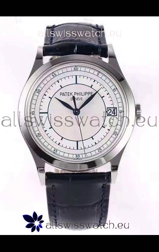 Patek Philippe Calatrava 5296 Sector Dial 1:1 Mirror Swiss Replica Watch Steel Casing