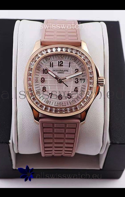 Patek Philippe Aquanaut LUCE 5072R-001 Swiss Replica Watch in Pearl Dial 35.6MM 