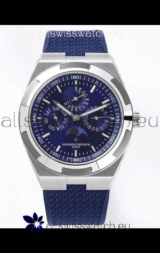 Vacheron Constantin Overseas Perpetual Calendar Ultra-Thin Blue Dial Steel Casing Replica