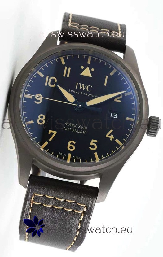 IWC Pilot's MARK XVIII Heritage 1:1 Swiss Watch in Titanium Casing